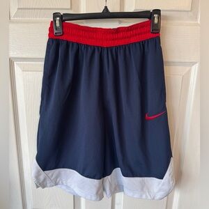 Nike Men's Athletic Shorts in Navy, White, and Red